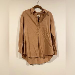 By Anthropologie Side Button Tunic Blouse NWT